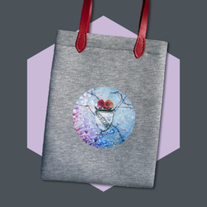 Gray Neoprene Shopper