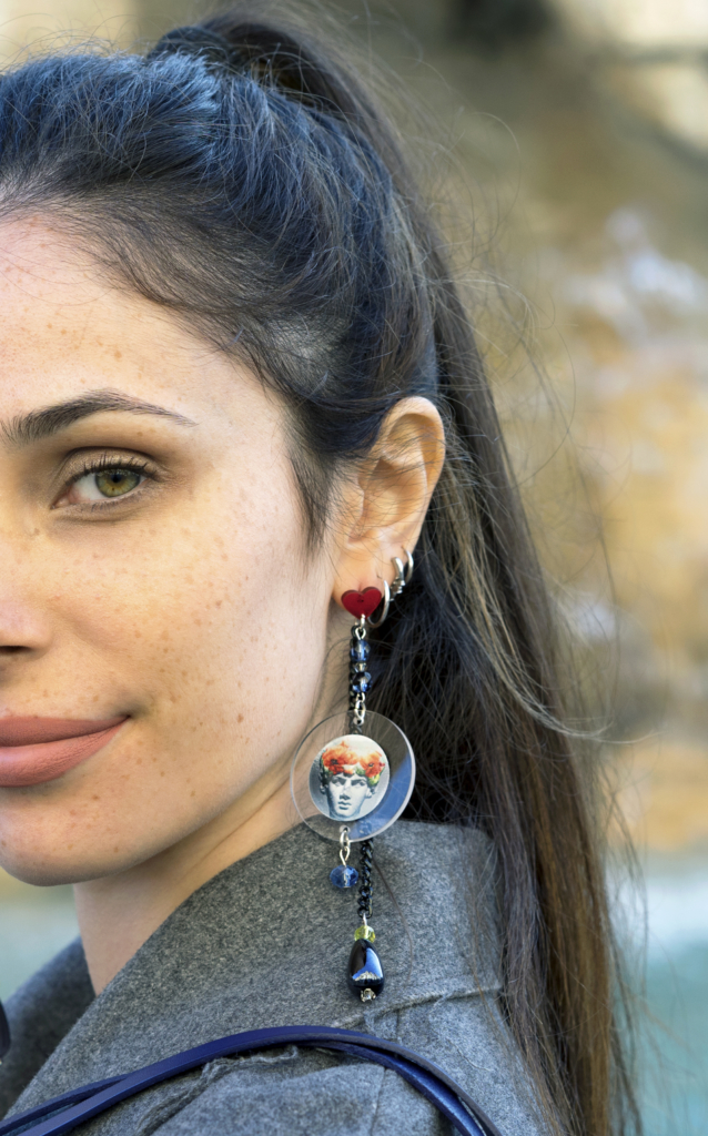 Earrings with Picture Printed