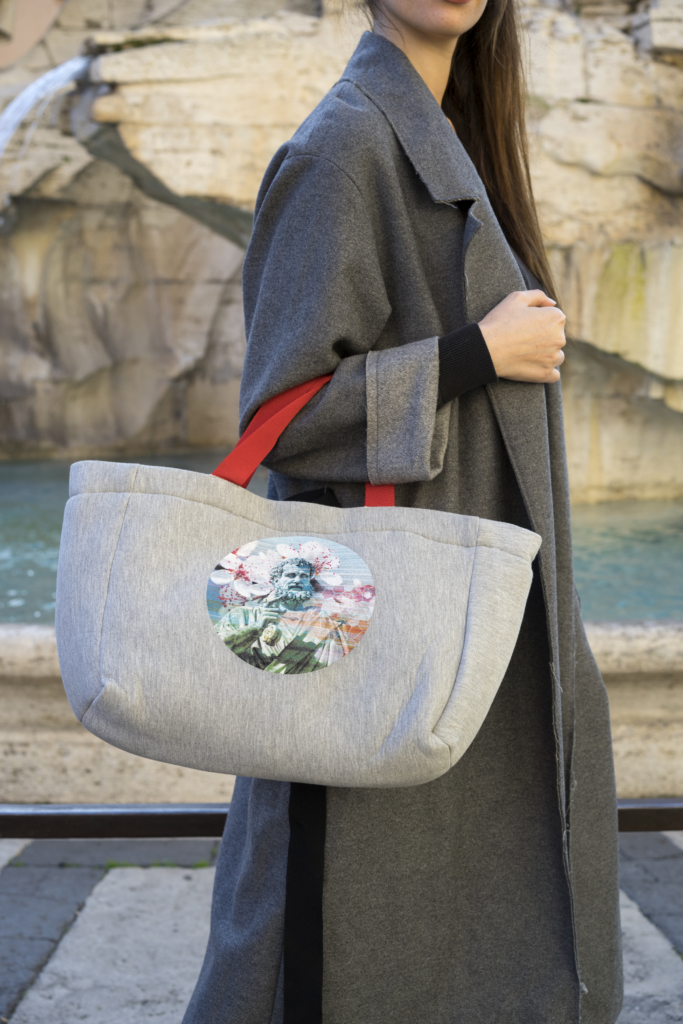 Gray Bag with St. Peter Picture Printed